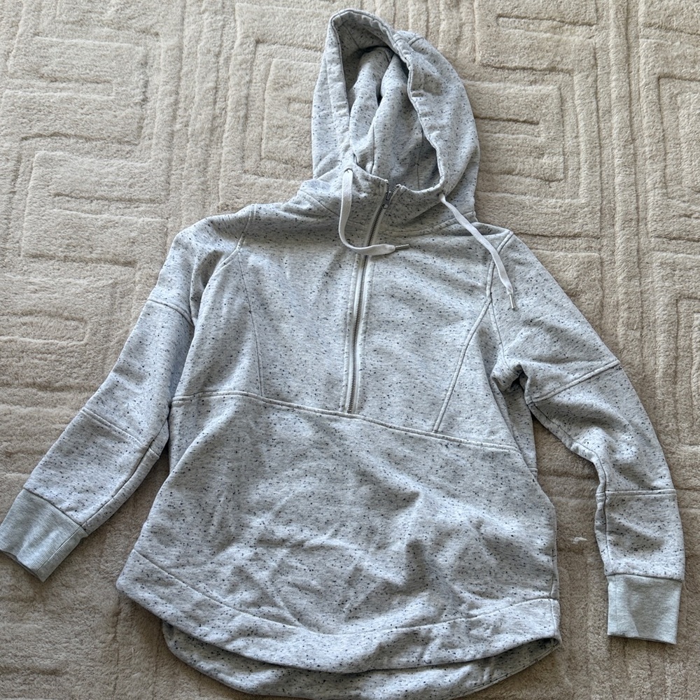 Bae. The Label Run With Me Heather Gray Zip-Up Hoodie - Picture 6 of 7